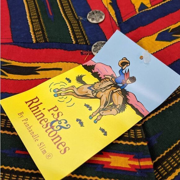 P.S. Rhinestones Panhandle Slim XS Top Vintage - Picture 3 of 7